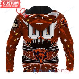 Chicago Bears Snoopy and Woodstock with Super Bowl Trophy Joe Cool Custom Hoodie