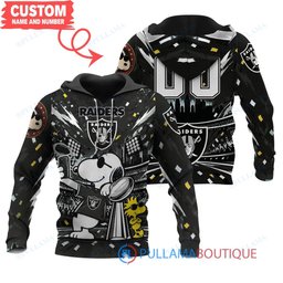 Las Vegas Raiders Snoopy and Woodstock with Super Bowl Trophy Joe Cool Custom Hoodie