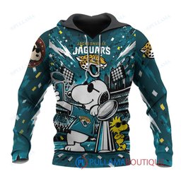 Jacksonville Jaguars Snoopy and Woodstock with Super Bowl Trophy Joe Cool Custom Hoodie
