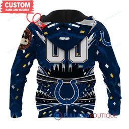 Indianapolis Colts Snoopy and Woodstock with Super Bowl Trophy Joe Cool Custom Hoodie