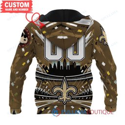 New Orleans Saints Snoopy and Woodstock with Super Bowl Trophy Joe Cool Custom Hoodie