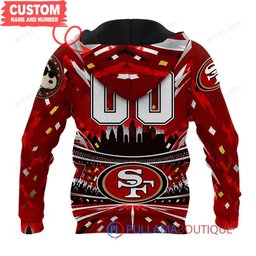 San Francisco 49ers Snoopy and Woodstock with Super Bowl Trophy Joe Cool Custom Hoodie