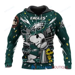 Philadelphia Eagles Snoopy and Woodstock with Super Bowl Trophy Joe Cool Custom Hoodie