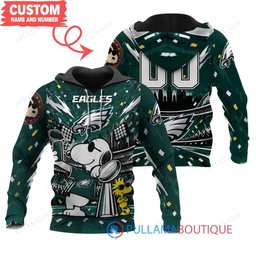Philadelphia Eagles Snoopy and Woodstock with Super Bowl Trophy Joe Cool Custom Hoodie
