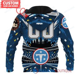 Tennessee Titans Snoopy and Woodstock with Super Bowl Trophy Joe Cool Custom Hoodie