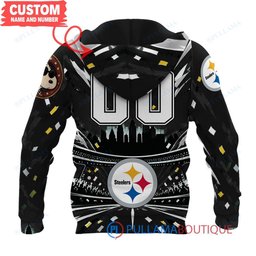 Pittsburgh Steelers Snoopy and Woodstock with Super Bowl Trophy Joe Cool Custom Hoodie