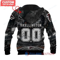 Atlanta Falcons Jack Skellington and Sally with Super Bowl Trophy Moonlit Stadium Custom Hoodie