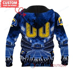 Los Angeles Rams Iron Maiden with Super Bowl Trophy Stadium Poster Custom Hoodie