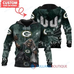 Green Bay Packers Iron Maiden with Super Bowl Trophy Stadium Poster Custom Hoodie