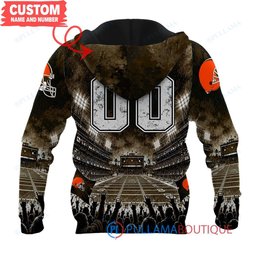 Cleveland Browns Iron Maiden with Super Bowl Trophy Stadium Poster Custom Hoodie