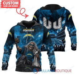 Los Angeles Chargers Iron Maiden with Super Bowl Trophy Stadium Poster Custom Hoodie