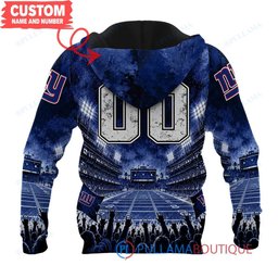 New York Giants Iron Maiden with Super Bowl Trophy Stadium Poster Custom Hoodie