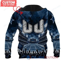 Dallas Cowboys Iron Maiden with Super Bowl Trophy Stadium Poster Custom Hoodie