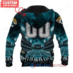 Jacksonville Jaguars Iron Maiden with Super Bowl Trophy Stadium Poster Custom Hoodie