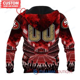 San Francisco 49ers Iron Maiden with Super Bowl Trophy Stadium Poster Custom Hoodie