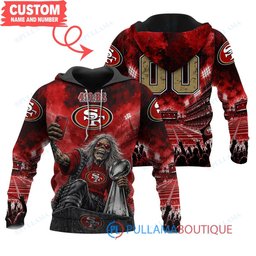 San Francisco 49ers Iron Maiden with Super Bowl Trophy Stadium Poster Custom Hoodie