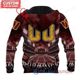 Washington Commanders Iron Maiden with Super Bowl Trophy Stadium Poster Custom Hoodie