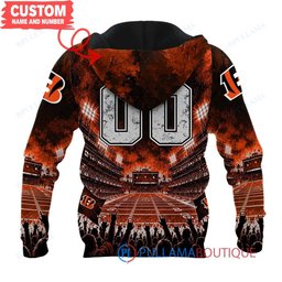 Cincinnati Bengals Iron Maiden with Super Bowl Trophy Stadium Poster Custom Hoodie