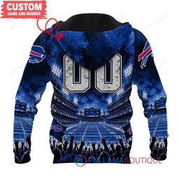 Buffalo Bills Iron Maiden with Super Bowl Trophy Stadium Poster Custom Hoodie