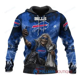 Buffalo Bills Iron Maiden with Super Bowl Trophy Stadium Poster Custom Hoodie