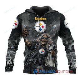 Pittsburgh Steelers Iron Maiden with Super Bowl Trophy Stadium Poster Custom Hoodie