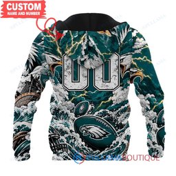 Philadelphia Eagles Luffy One Piece with Super Bowl Trophy Custom Hoodie