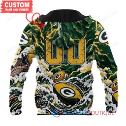Green Bay Packers Luffy One Piece with Super Bowl Trophy Custom Hoodie