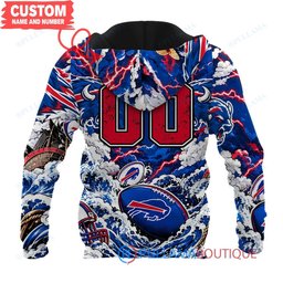 Buffalo Bills Luffy One Piece with Super Bowl Trophy Custom Hoodie