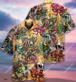Skull Into The Sea Aloha Hawaiian Shirt Colorful Short Sleeve Summer Beach Casual Shirt For Men And Women