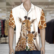 Giraffe Family Aloha Hawaiian Shirt Colorful Short Sleeve Summer Beach Casual Shirt For Men And Women