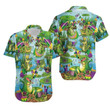 Crocodile Wearing Mardi Gras Aloha Hawaiian Shirt Colorful Short Sleeve Summer Beach Casual Shirt For Men And Women
