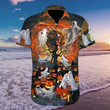 Halloween God Pumpkin Aloha Hawaiian Shirt Colorful Short Sleeve Summer Beach Casual Shirt For Men And Women