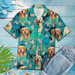 Golden Retriever Tropical Aloha Hawaiian Shirt Colorful Short Sleeve Summer Beach Casual Shirt For Men And Women