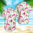 Flamingo Pink Aloha Hawaiian Shirt Colorful Short Sleeve Summer Beach Casual Shirt For Men And Women