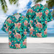 Pig Tropical Aloha Hawaiian Shirt Colorful Short Sleeve Summer Beach Casual Shirt For Men And Women