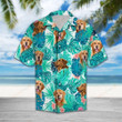 Tropical Golden Retriever Aloha Hawaiian Shirt Colorful Short Sleeve Summer Beach Casual Shirt For Men And Women