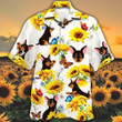 Miniature Pinscher Dog Lovers Sun Flower Aloha Hawaiian Shirt Colorful Short Sleeve Summer Beach Casual Shirt For Men And Women
