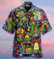 Magic Mushroom Alien Trippy Shroom Aloha Hawaiian Shirt Colorful Short Sleeve Summer Beach Casual Shirt For Men And Women