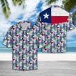 Texas Bluebonnet Flag Aloha Hawaiian Shirt Colorful Short Sleeve Summer Beach Casual Shirt For Men And Women