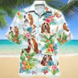 Basset Hound Dog Tropical Flower Aloha Hawaiian Shirt Colorful Short Sleeve Summer Beach Casual Shirt For Men And Women