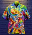 Parrot Love Color Aloha Hawaiian Shirt Colorful Short Sleeve Summer Beach Casual Shirt For Men And Women