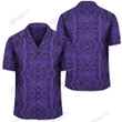 Polynesian Symmetry Violet Aloha Hawaiian Shirt Colorful Short Sleeve Summer Beach Casual Shirt For Men And Women