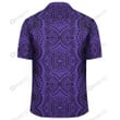 Polynesian Symmetry Violet Aloha Hawaiian Shirt Colorful Short Sleeve Summer Beach Casual Shirt For Men And Women