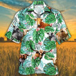 Tx Longhorn Cattle Lovers Tropical Plant Aloha Hawaiian Shirt Colorful Short Sleeve Summer Beach Casual Shirt For Men And Women