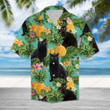 Tropical Pineapple Black Cat Aloha Hawaiian Shirt Colorful Short Sleeve Summer Beach Casual Shirt For Men And Women