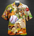 Playing Baseball Aloha Hawaiian Shirt Colorful Short Sleeve Summer Beach Casual Shirt For Men And Women