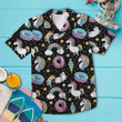 Unicorns Donuts Rainbow Aloha Hawaiian Shirt Colorful Short Sleeve Summer Beach Casual Shirt For Men And Women