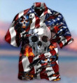 I Died For My Country Skull Aloha Hawaiian Shirt Colorful Short Sleeve Summer Beach Casual Shirt For Men And Women