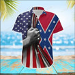 Flag Crack Aloha Hawaiian Shirt Colorful Short Sleeve Summer Beach Casual Shirt For Men And Women