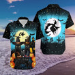 Black Cat Halloween Aloha Hawaiian Shirt Colorful Short Sleeve Summer Beach Casual Shirt For Men And Women